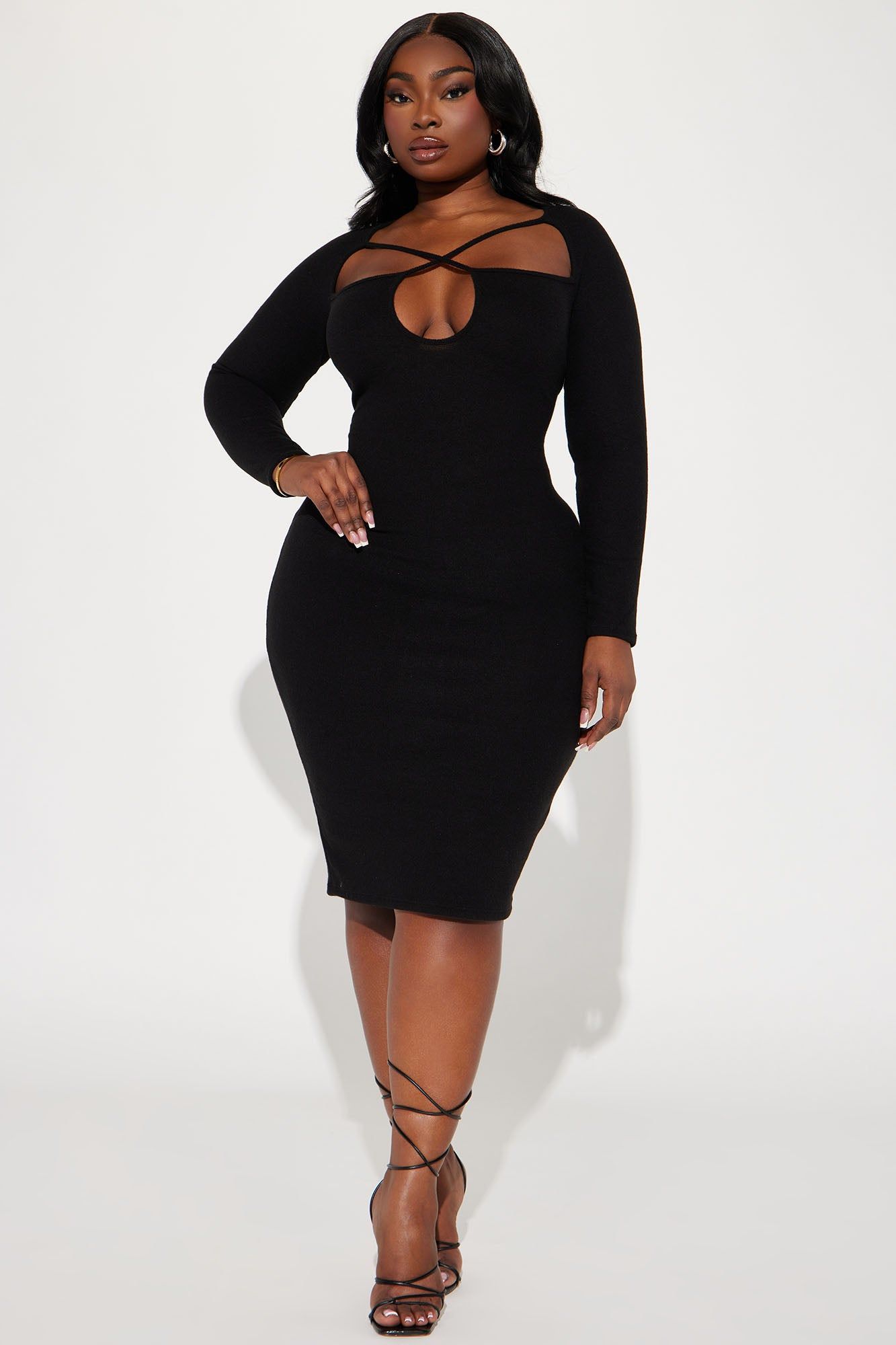 Monica Sweater Midi Dress - Black sold by Fashion Nova product image thumbnail 4