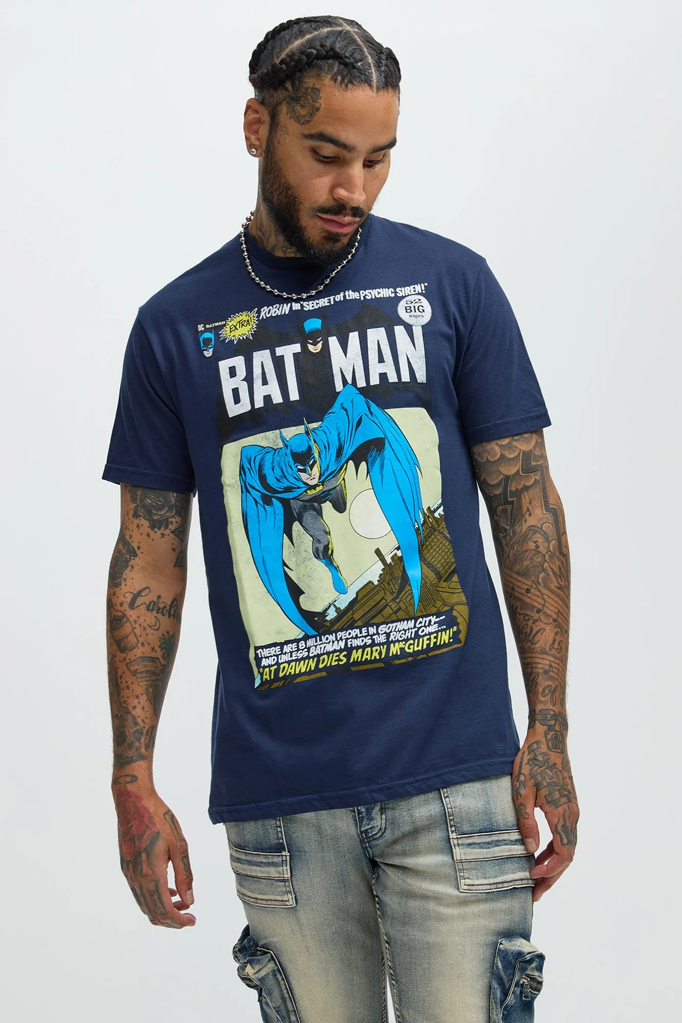 The Batman Comics Short Sleeve Tee - Navy sold by Fashion Nova