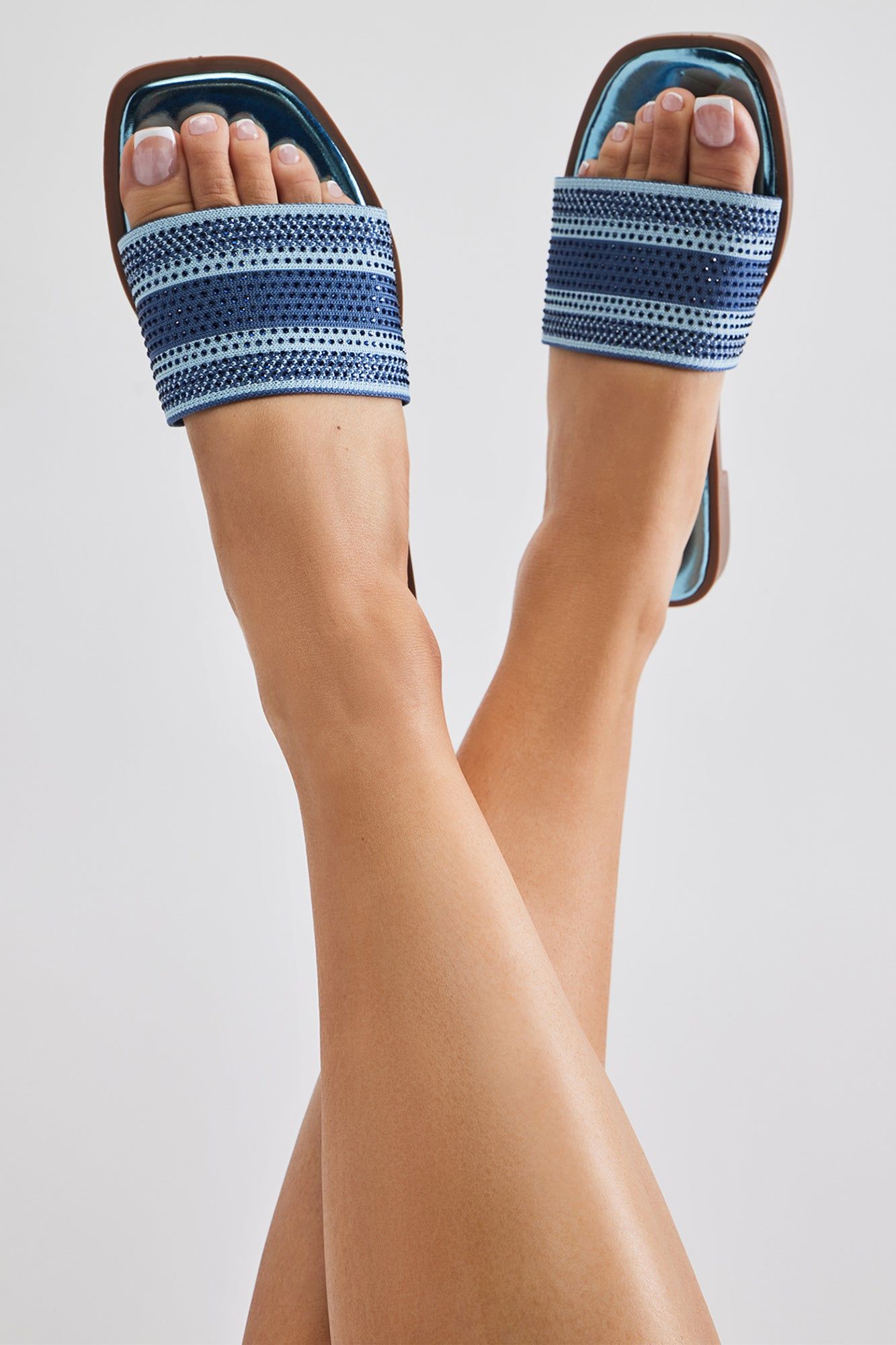 Official Girl Flat Sandals - Blue sold by Fashion Nova