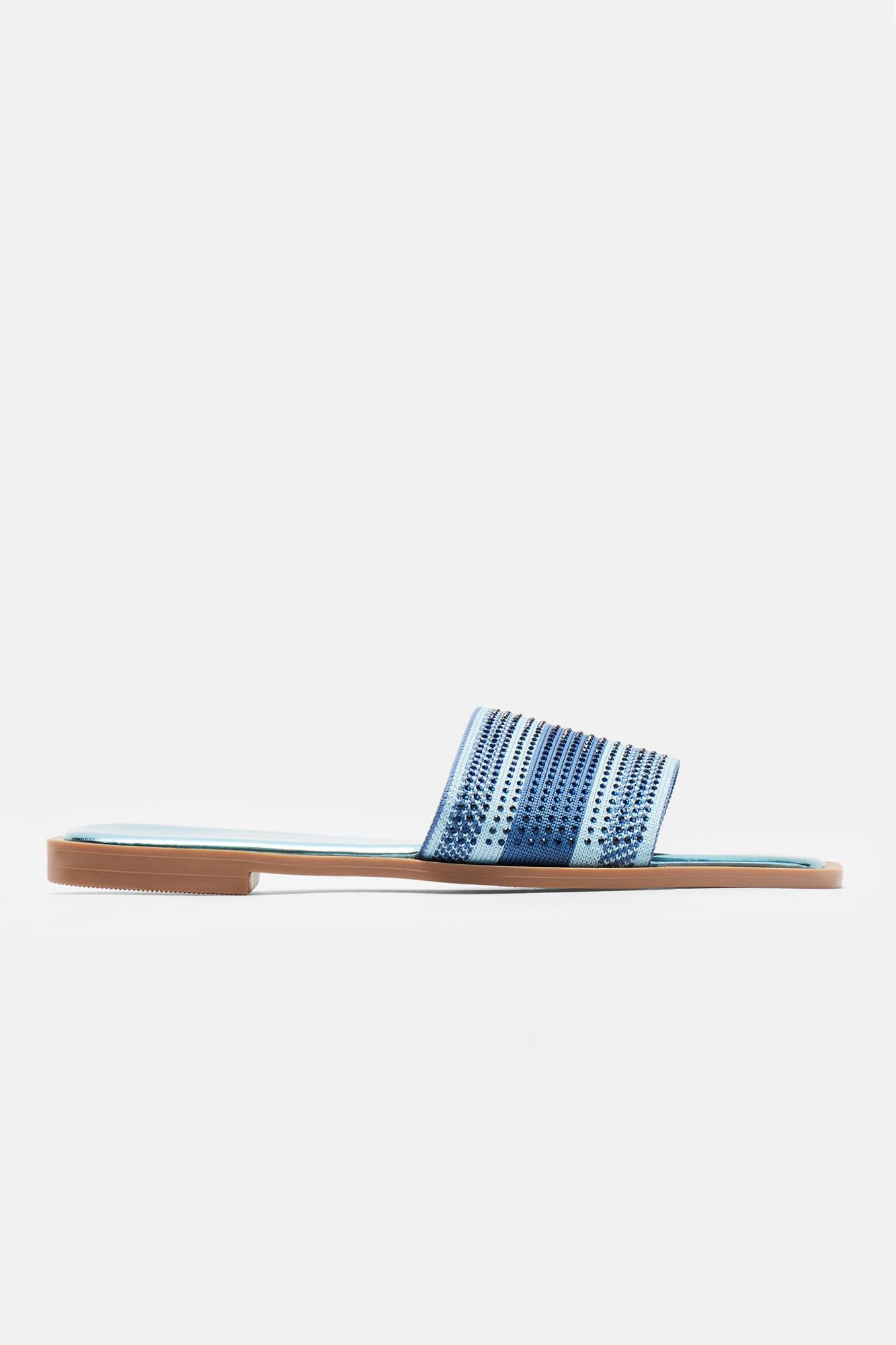 Official Girl Flat Sandals - Blue sold by Fashion Nova product image thumbnail 4