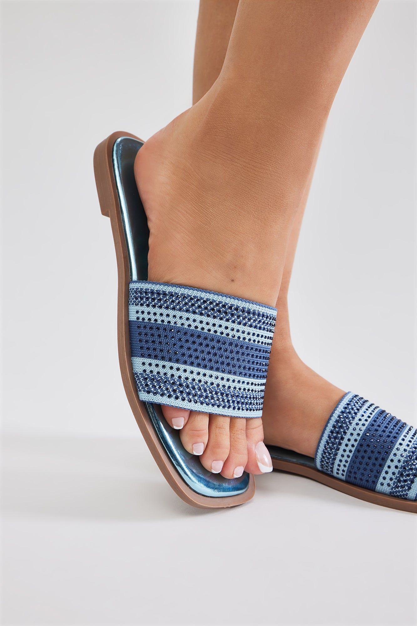 Official Girl Flat Sandals - Blue sold by Fashion Nova product image thumbnail 3
