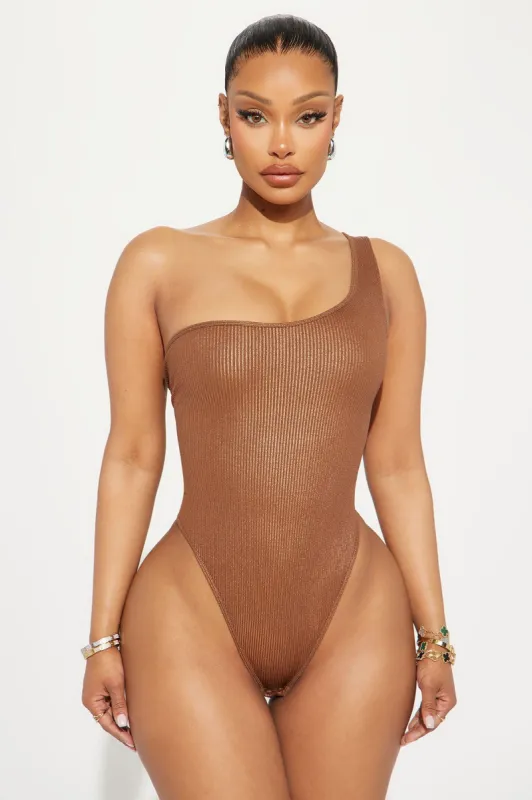 Moving Different Bodysuit - Bronze sold by Fashion Nova