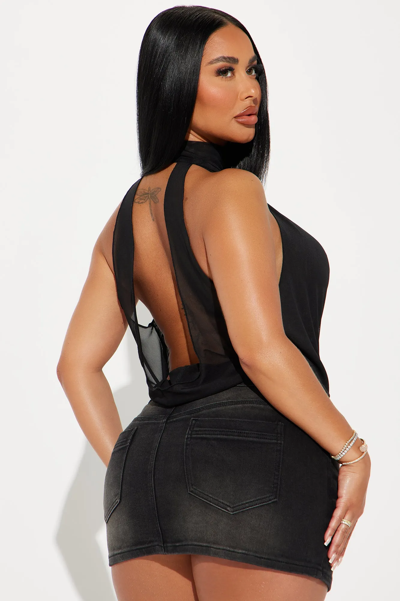 Manori Mesh Bodysuit - Black sold by Fashion Nova product image thumbnail 4