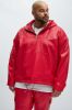 Royce Faux Leather Pullover Jacket - Red sold by Fashion Nova