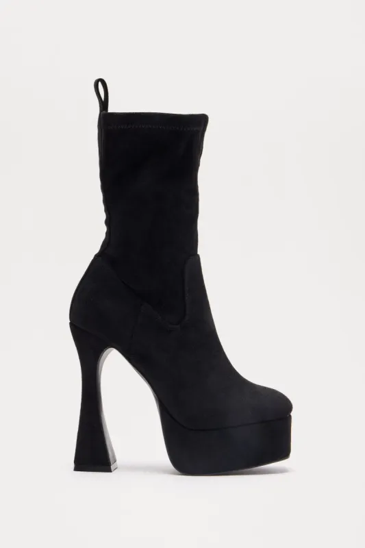Madden Platform Booties - Black sold by Fashion Nova