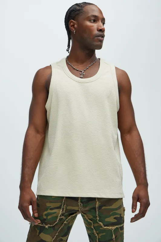 Mika Textured Tank - Oatmeal sold by Fashion Nova