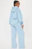 Shooting Star Fleece Wide Leg Pant Set - Light Blue sold by Fashion Nova