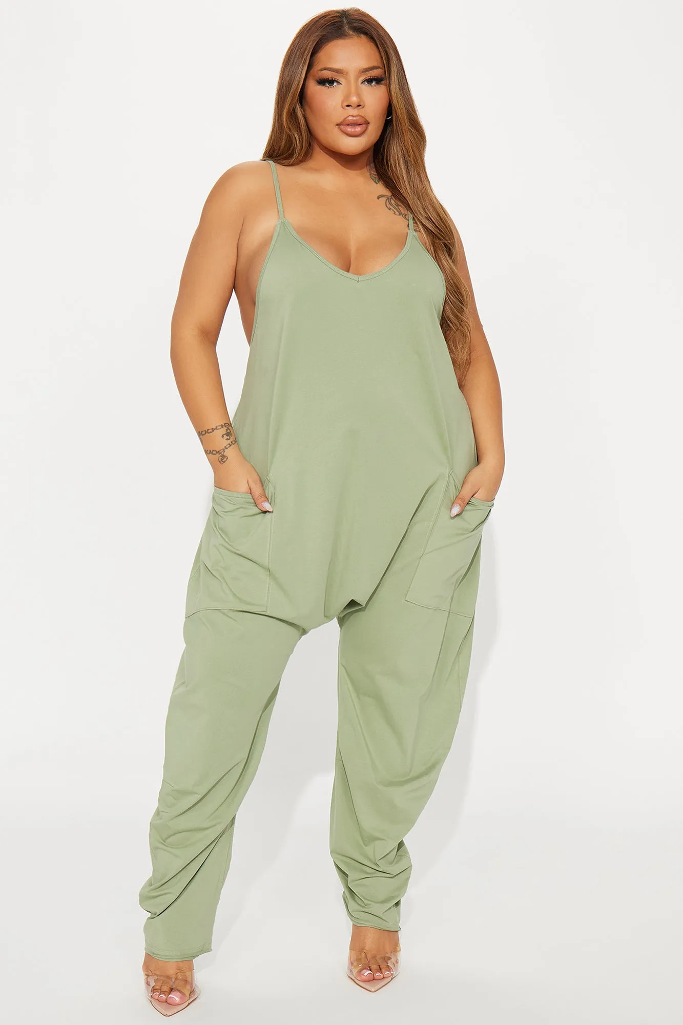 Get You Off My Mind Jumpsuit - Sage sold by Fashion Nova product image thumbnail 4
