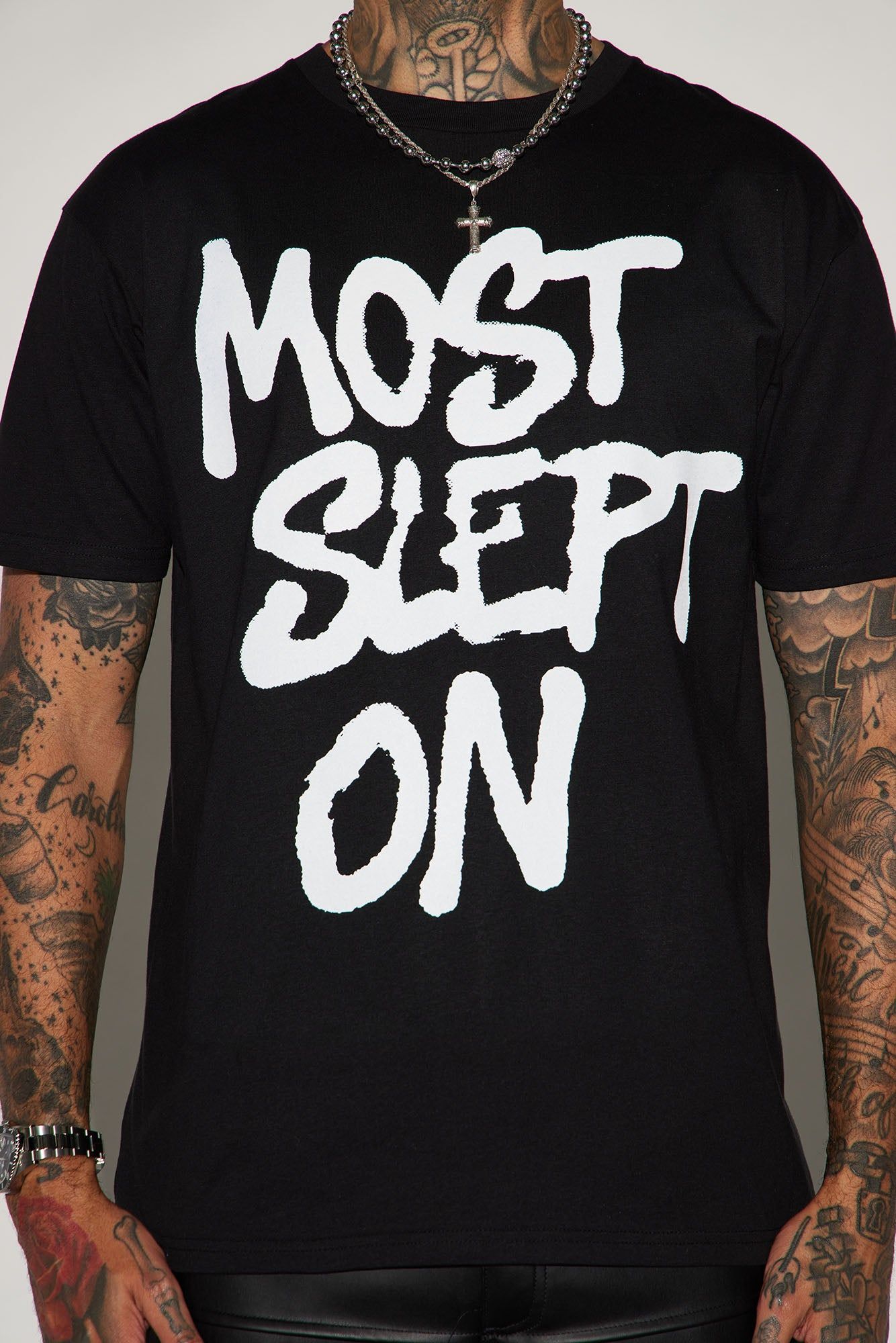 Most Slept On Short Sleeve Tee - Black sold by Fashion Nova product image thumbnail 3