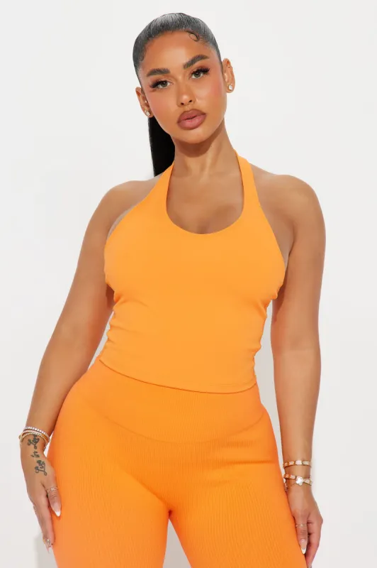 Sunrise Stretch Super Soft Active Top - Tangerine sold by Fashion Nova