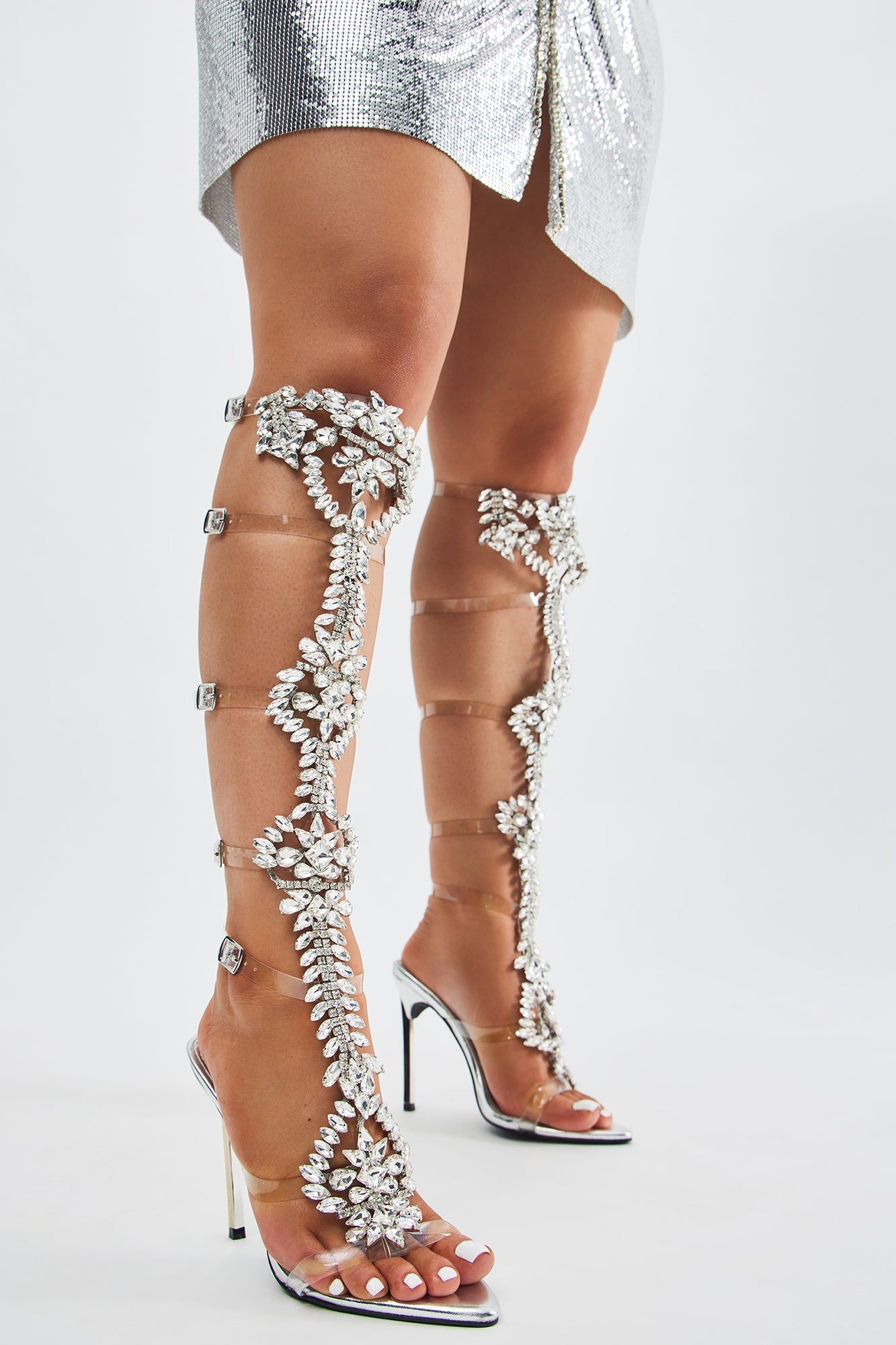 Destiny Embellished Stiletto Heel - Silver sold by Fashion Nova product image thumbnail 2