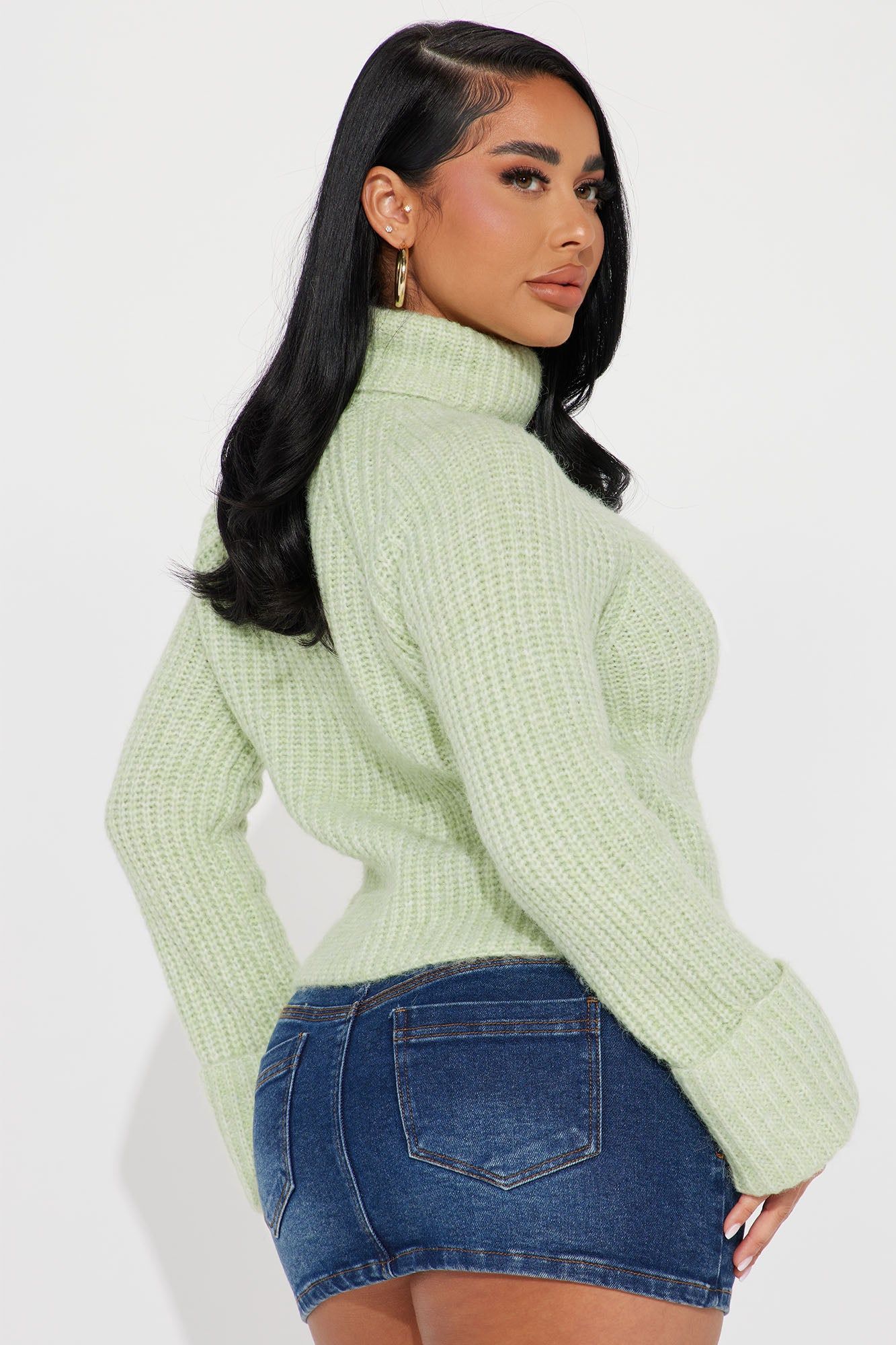 Shyann Turtleneck Sweater - Sage sold by Fashion Nova product image thumbnail 3