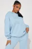 Shooting Star Fleece Wide Leg Pant Set - Light Blue sold by Fashion Nova