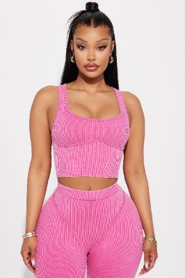 Lifting Baddie Active Top - Pink made by Fashion Nova