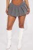 Bad Gals Pinstripe Micro Mini Skort - Charcoal sold by Fashion Nova