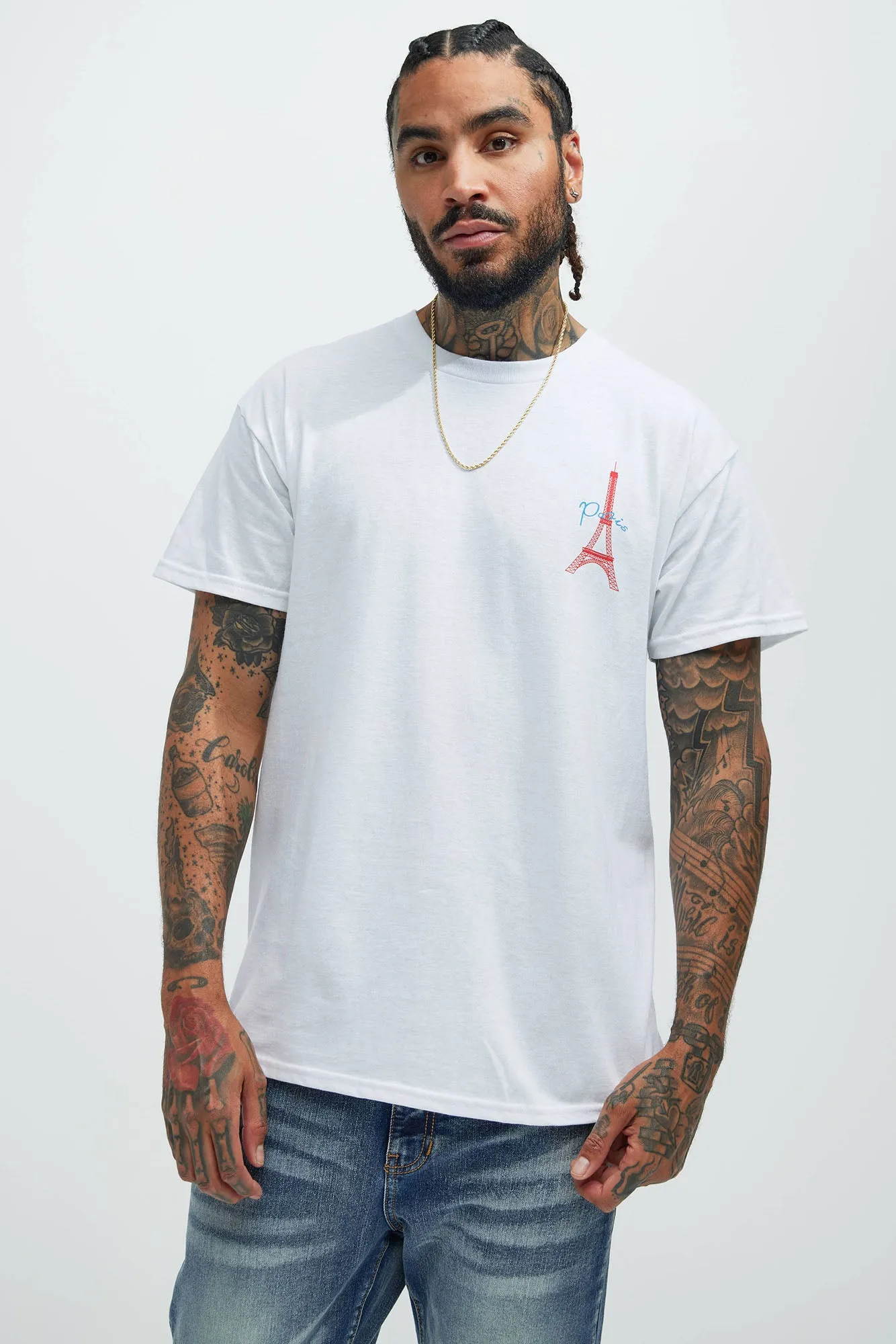 Ville Lumiere Short Sleeve Tee - White sold by Fashion Nova