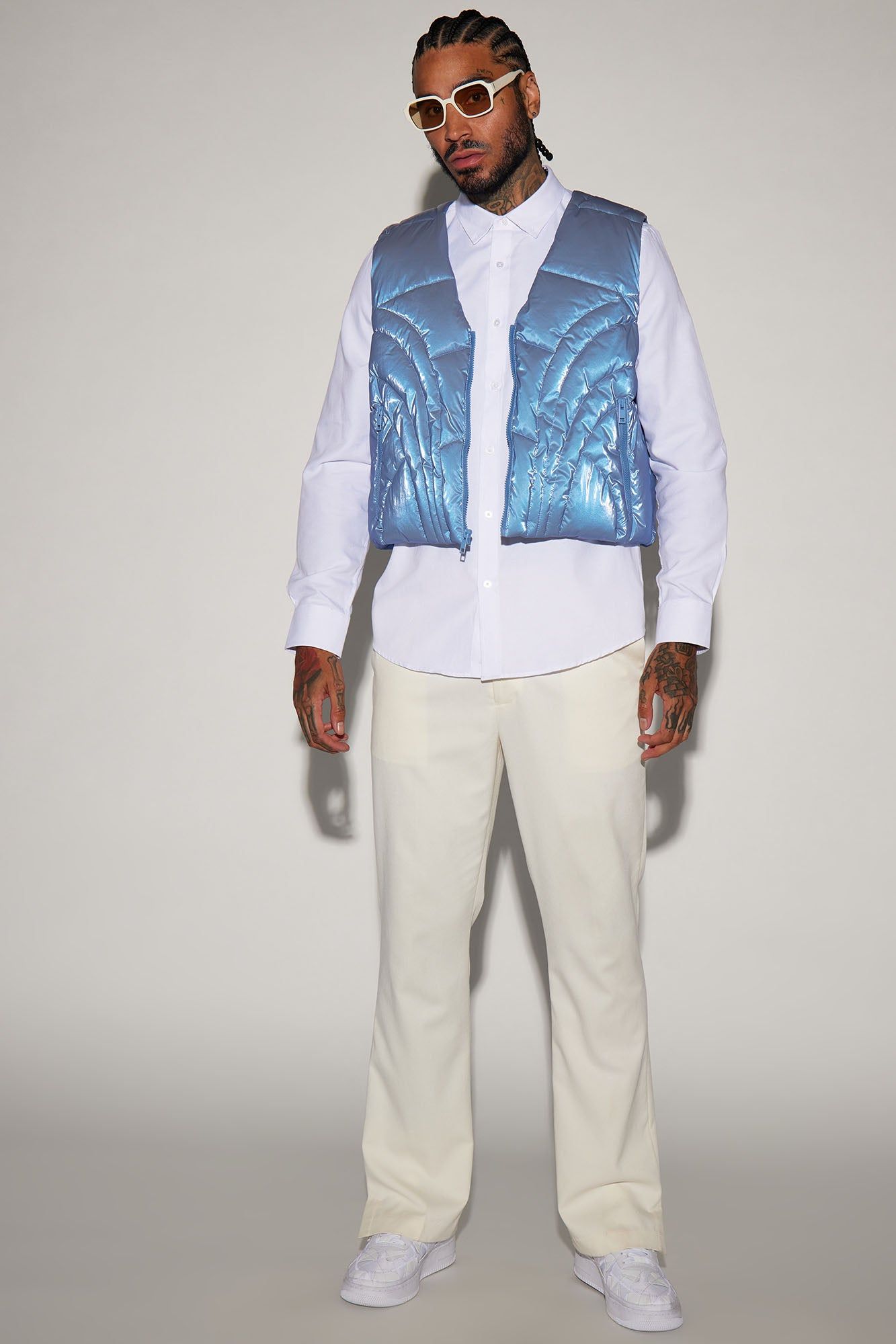 Avalon Cropped Tactical Padded Vest - Blue sold by Fashion Nova product image thumbnail 2