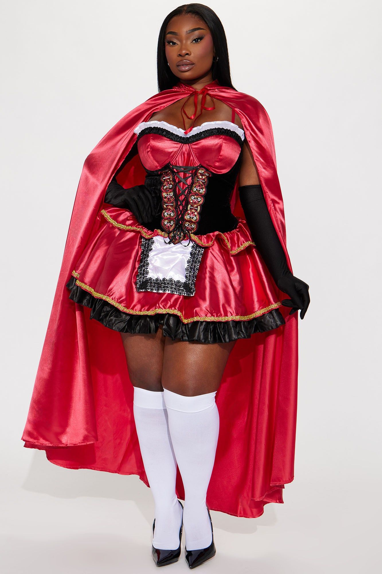 Sweet Little Red 2 Piece Costume Set - Red/Black sold by Fashion Nova product image thumbnail 4