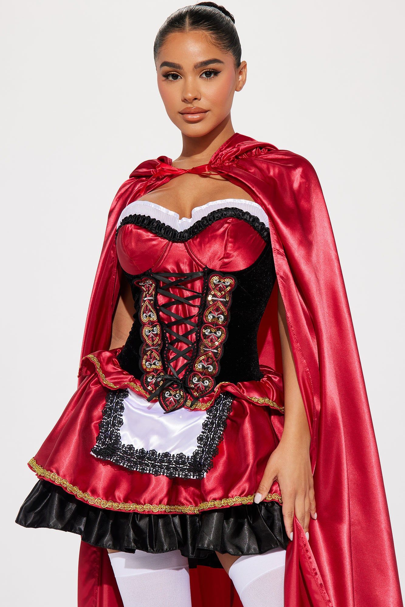 Sweet Little Red 2 Piece Costume Set - Red/Black sold by Fashion Nova product image thumbnail 2