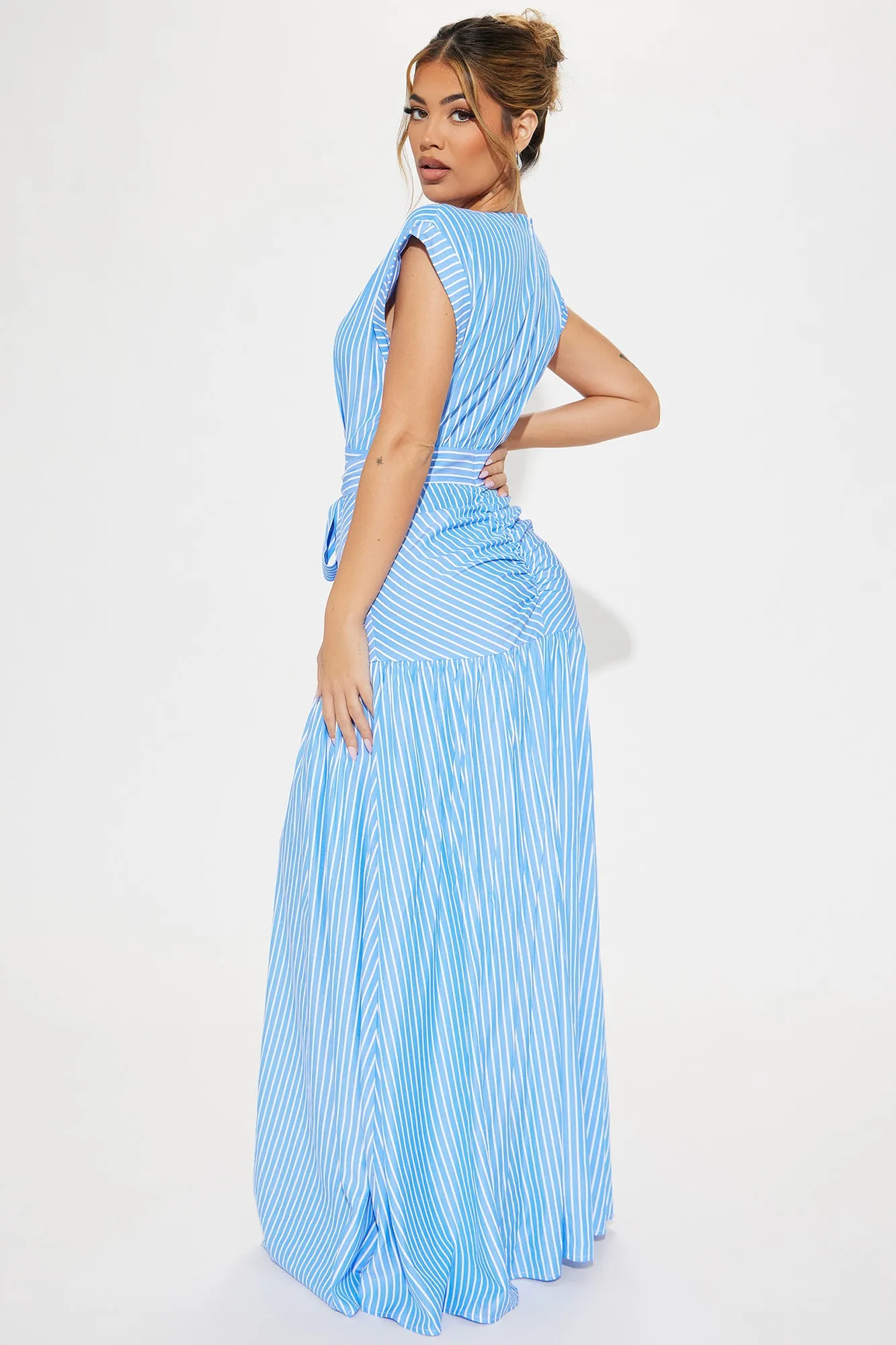 Evelyn Striped Maxi Dress - Blue/combo sold by Fashion Nova product image thumbnail 3