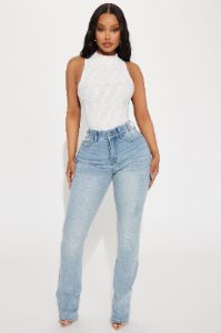 She Stands Out Tummy Control Bootcut Jeans - Medium Wash sold by Fashion Nova