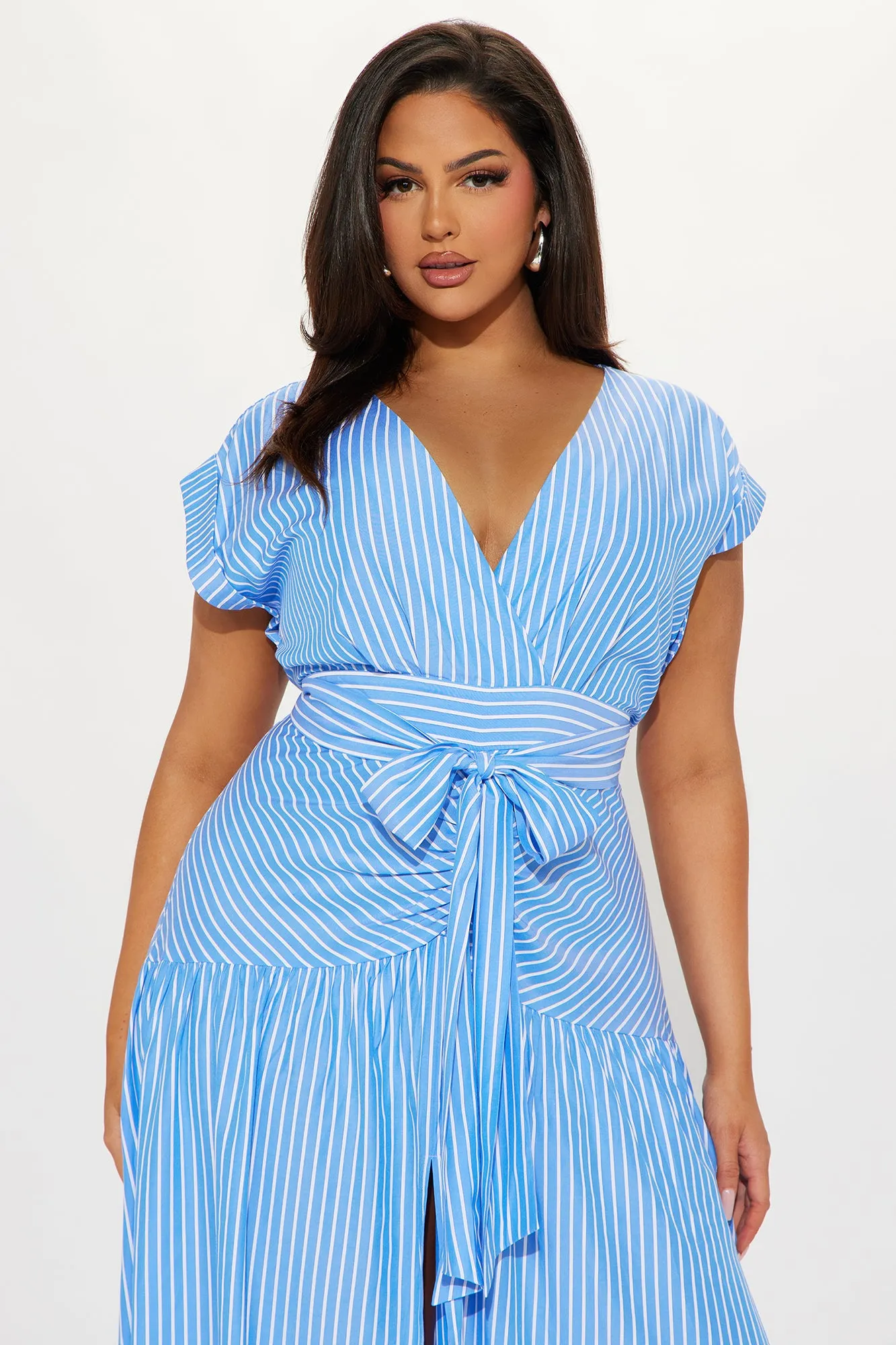 Evelyn Striped Maxi Dress - Blue/combo sold by Fashion Nova product image thumbnail 5