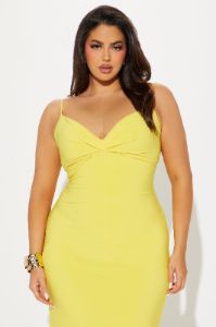 Something Special Backless Maxi Dress - Yellow sold by Fashion Nova