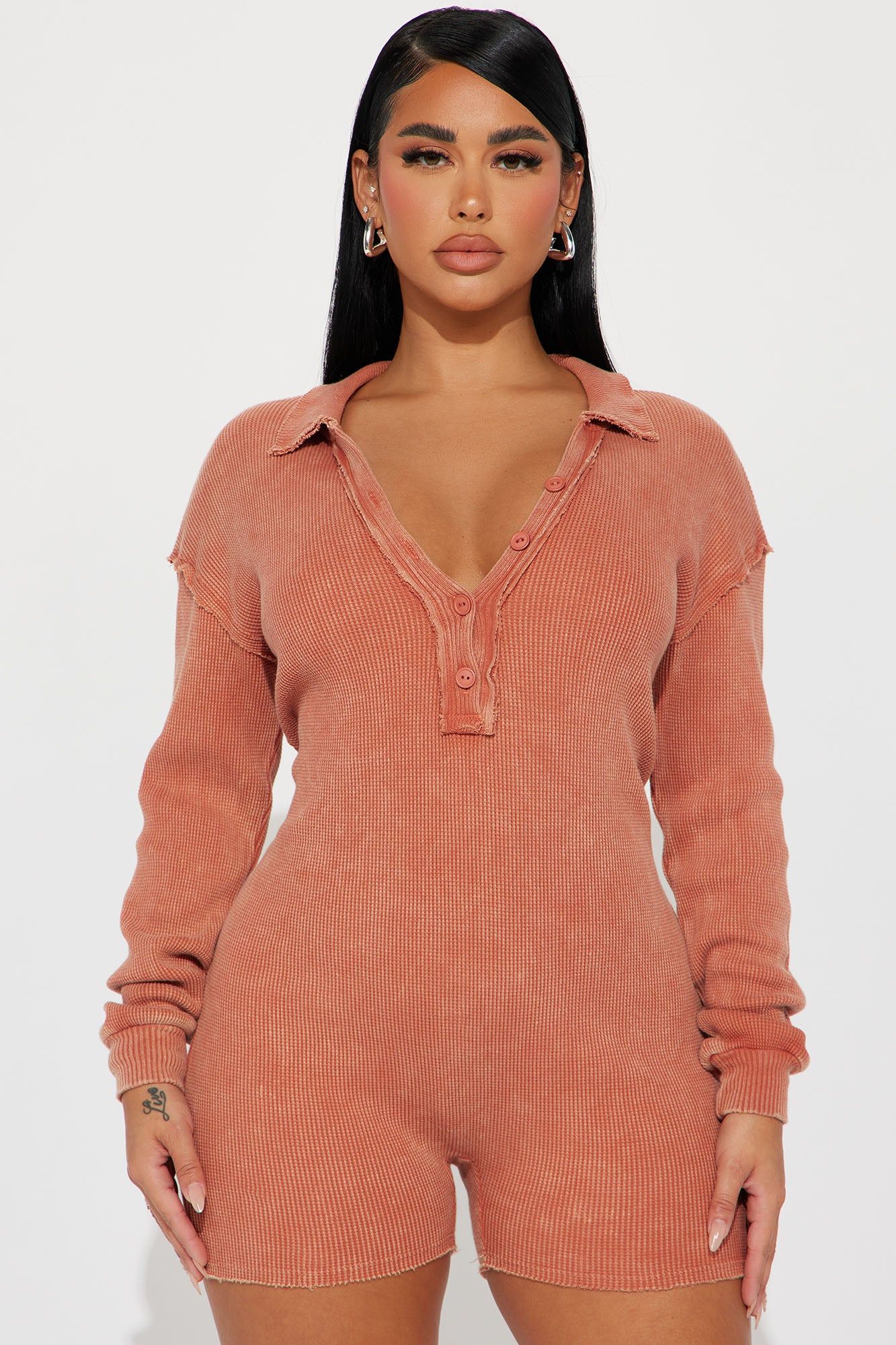 Luck Of The Draw Romper - Rust sold by Fashion Nova product image thumbnail 2