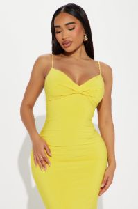 Something Special Backless Maxi Dress - Yellow sold by Fashion Nova