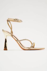 Serenity Embellished Stiletto Heels - Gold sold by Fashion Nova