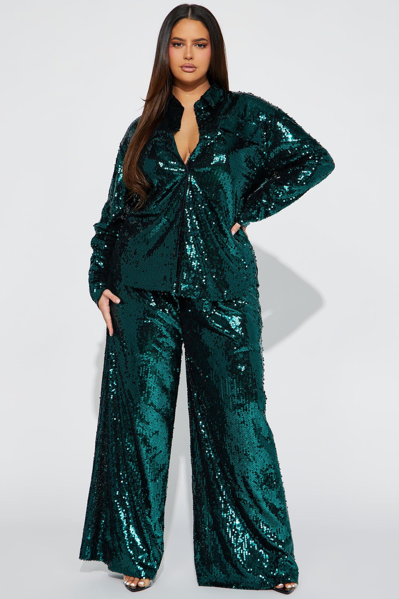 All In Sequin Pant Set - Emerald sold by Fashion Nova product image thumbnail 4