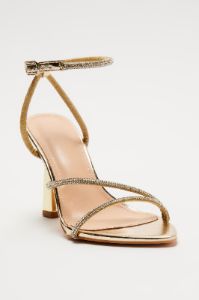 Serenity Embellished Stiletto Heels - Gold sold by Fashion Nova