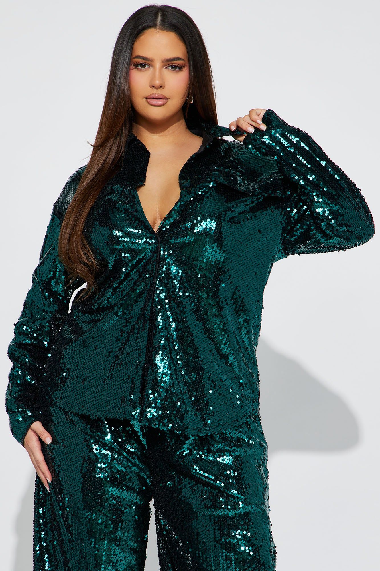 All In Sequin Pant Set - Emerald sold by Fashion Nova product image thumbnail 5