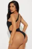 Sophie Asymmetrical 1 Piece Swimsuit - Black sold by Fashion Nova