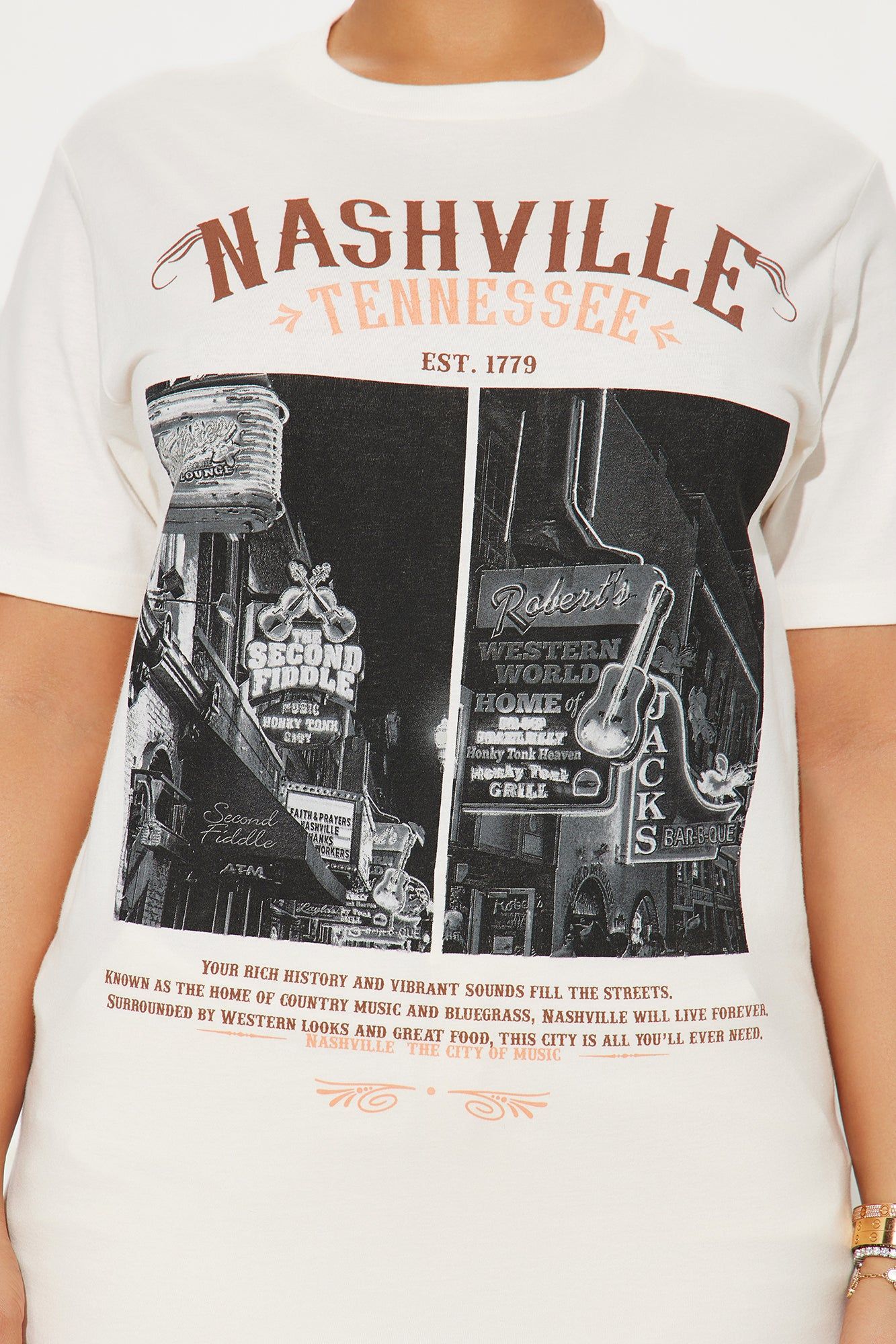 Western World Nashville Graphic Tee - Beige sold by Fashion Nova product image thumbnail 3