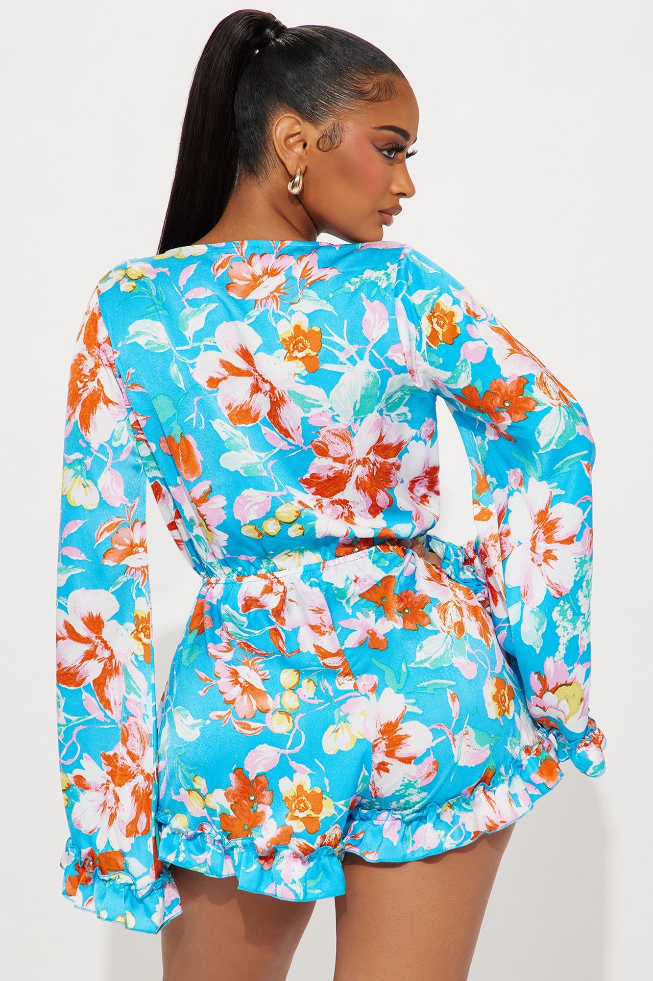 Take Me Away With You Romper - Blue/combo sold by Fashion Nova product image thumbnail 3