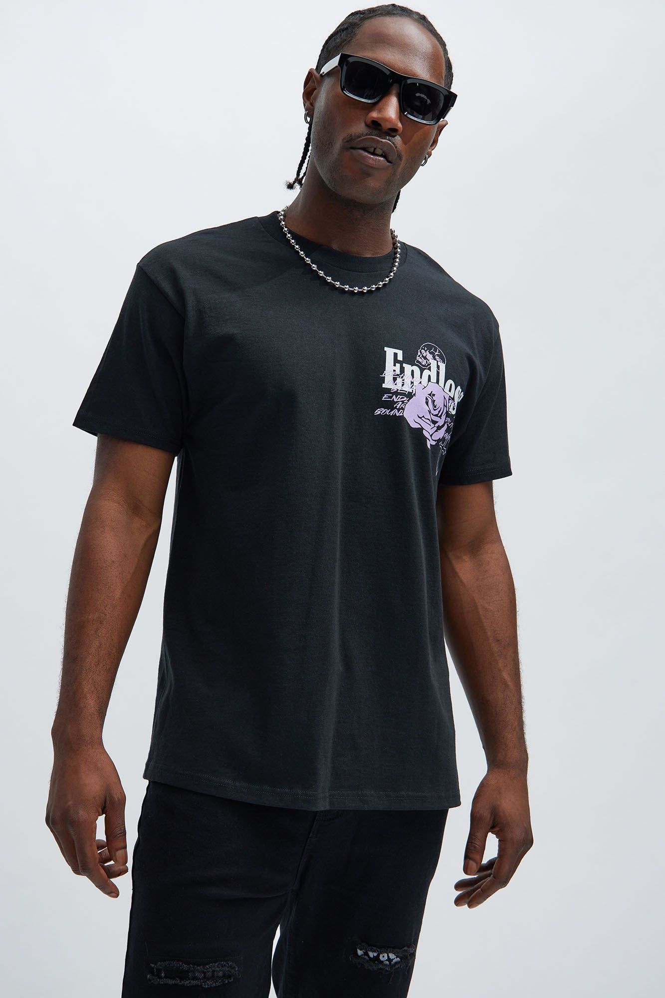 Endless Life Short Sleeve Tee - Black sold by Fashion Nova