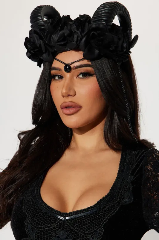 Mistress Of Darkness Horn Headband - Black sold by Fashion Nova
