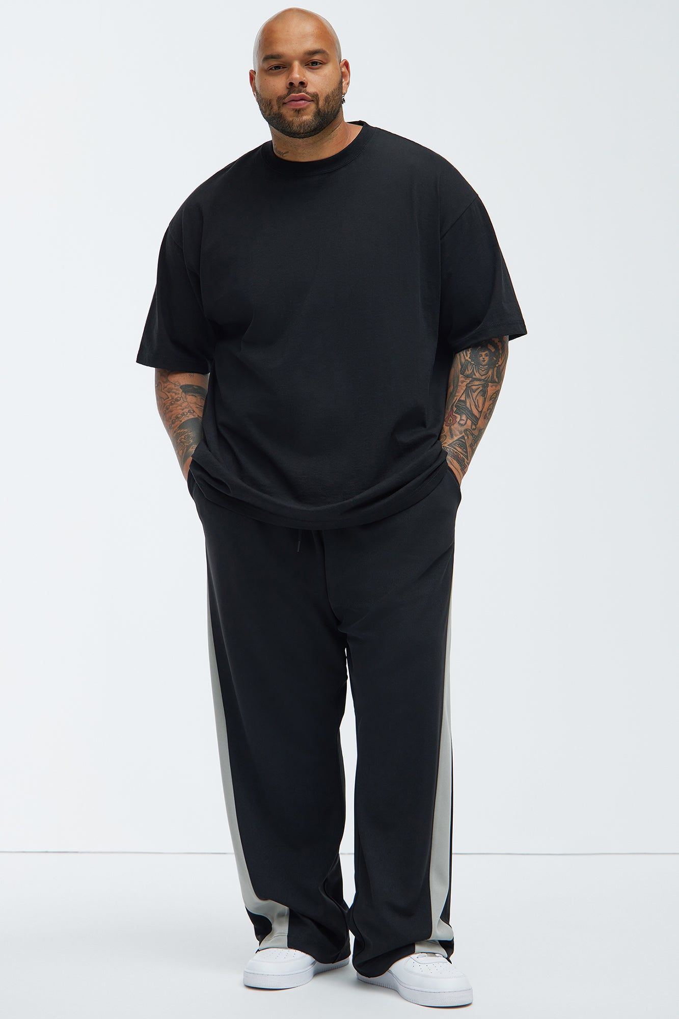 Hopper Relaxed Track Pants - Black sold by Fashion Nova product image thumbnail 2