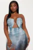 Sierra Ombre Mesh Maxi Dress - Blue/combo sold by Fashion Nova