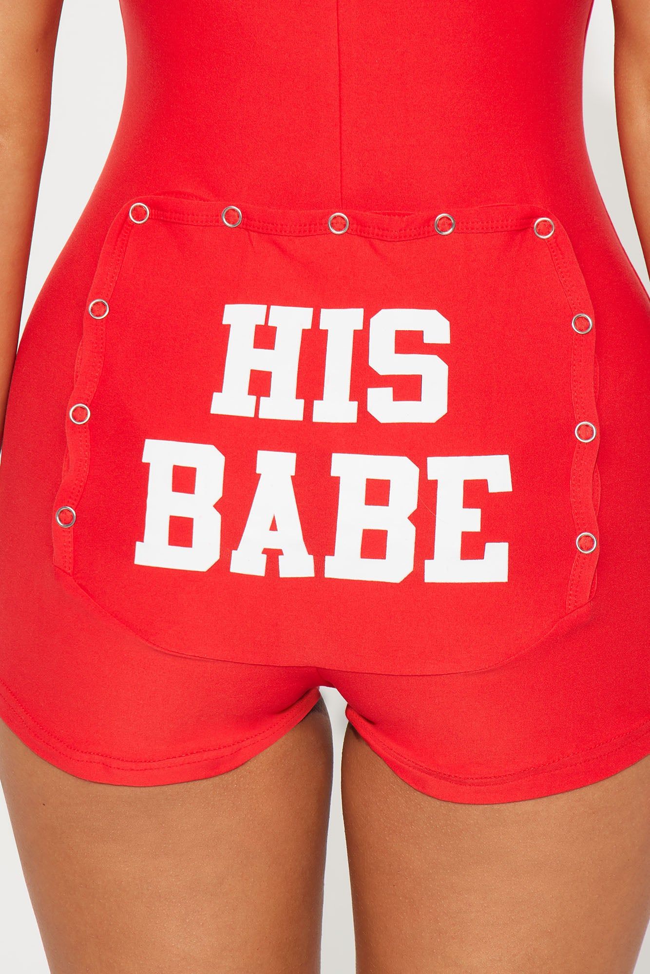 His Babe PJ Romper Onesie - Red sold by Fashion Nova product image thumbnail 4
