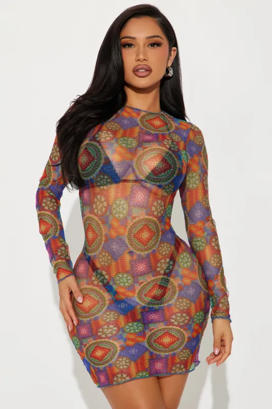Hint Of Summer Mesh Cover Up Dress - Multi Color sold by Fashion Nova