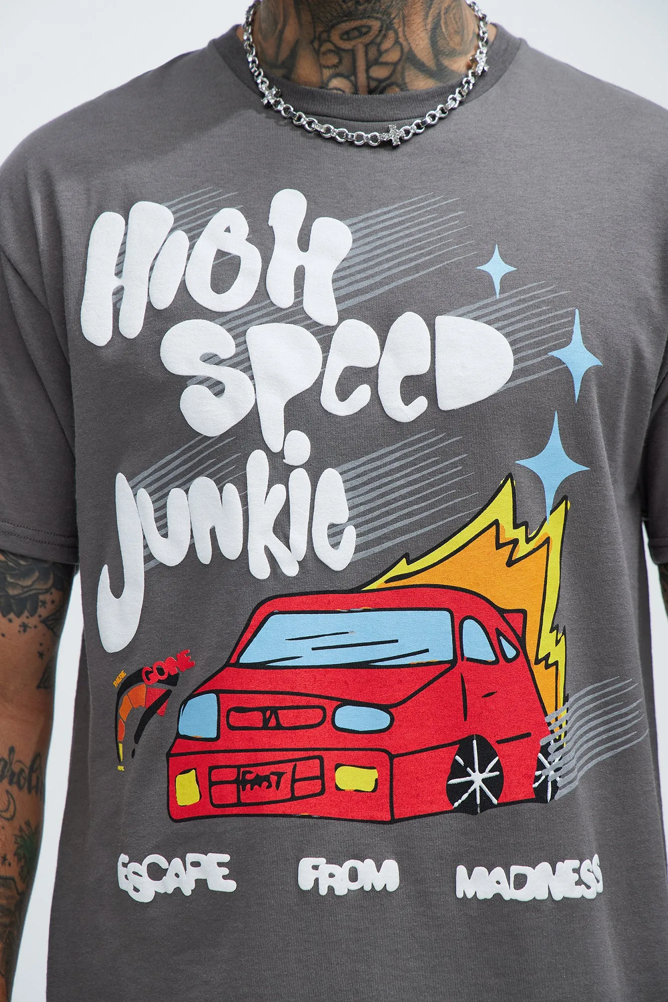Mad Speed Short Sleeve Tee - Charcoal sold by Fashion Nova product image thumbnail 2