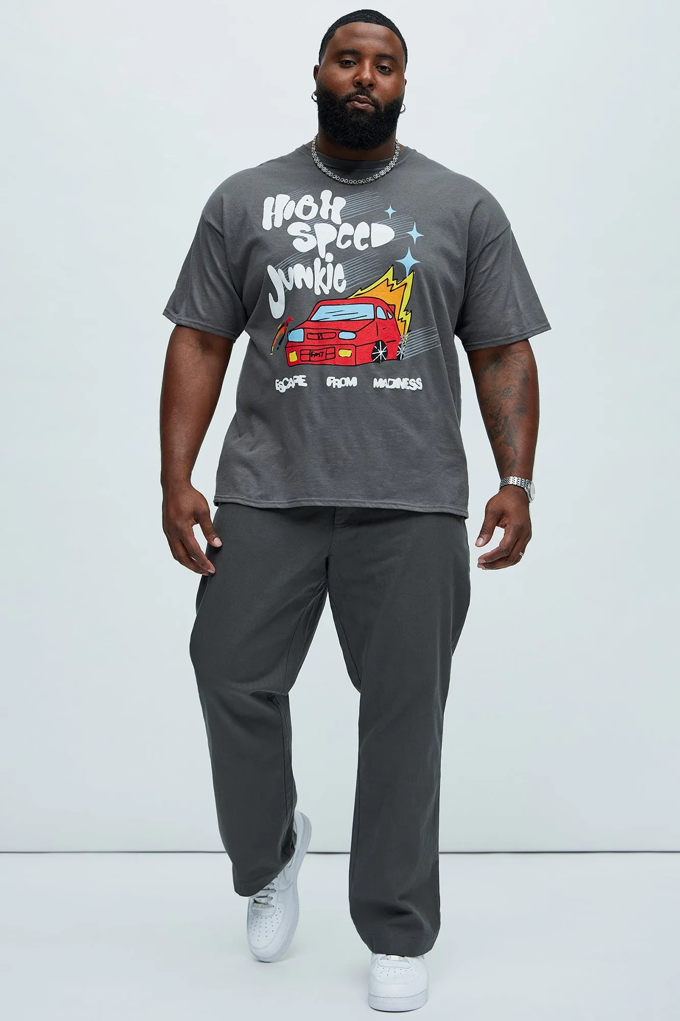 Mad Speed Short Sleeve Tee - Charcoal sold by Fashion Nova product image thumbnail 5