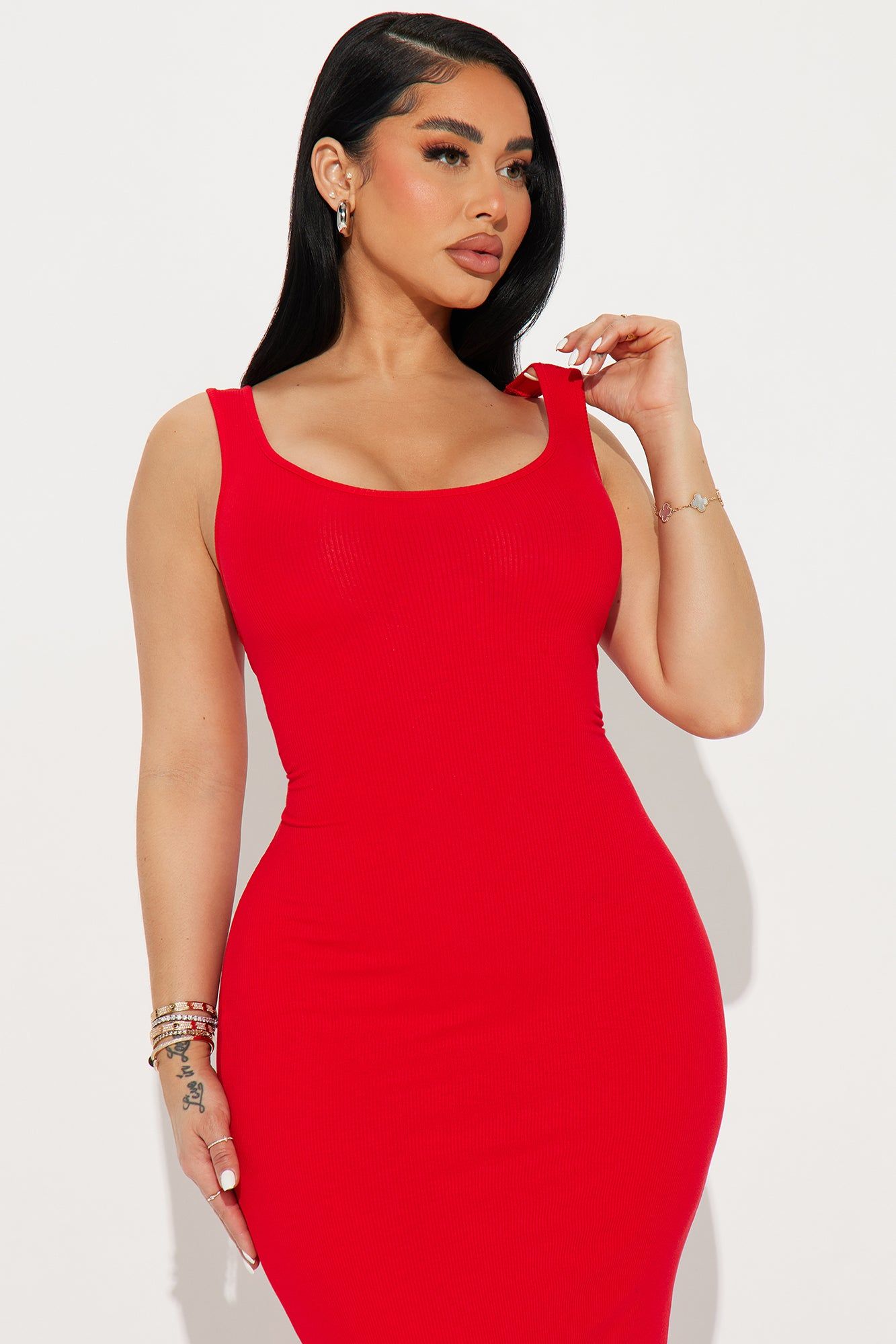 Taylor Ribbed Maxi Dress - Red sold by Fashion Nova product image thumbnail 2