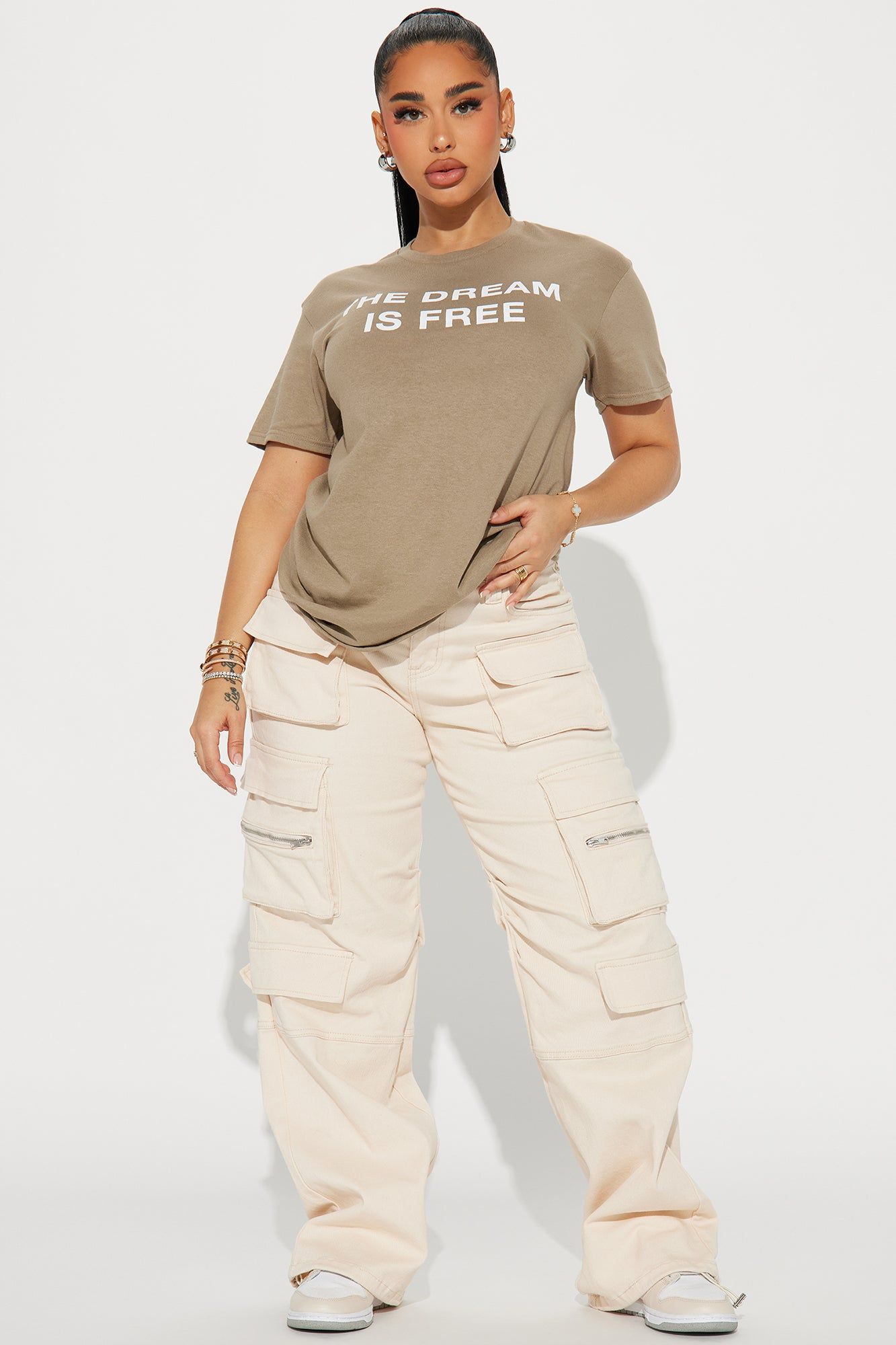 To Those Who Hustle Tee - Sand sold by Fashion Nova product image thumbnail 2