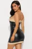 Cold Heart Era Faux Leather Mini Dress - Black sold by Fashion Nova