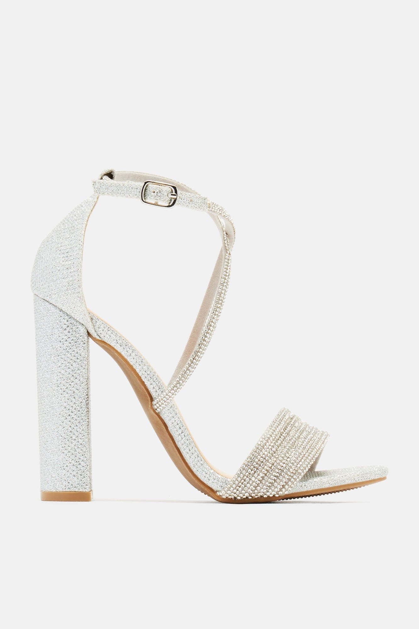 Always The One Embellished Heels - Silver sold by Fashion Nova product image thumbnail 5