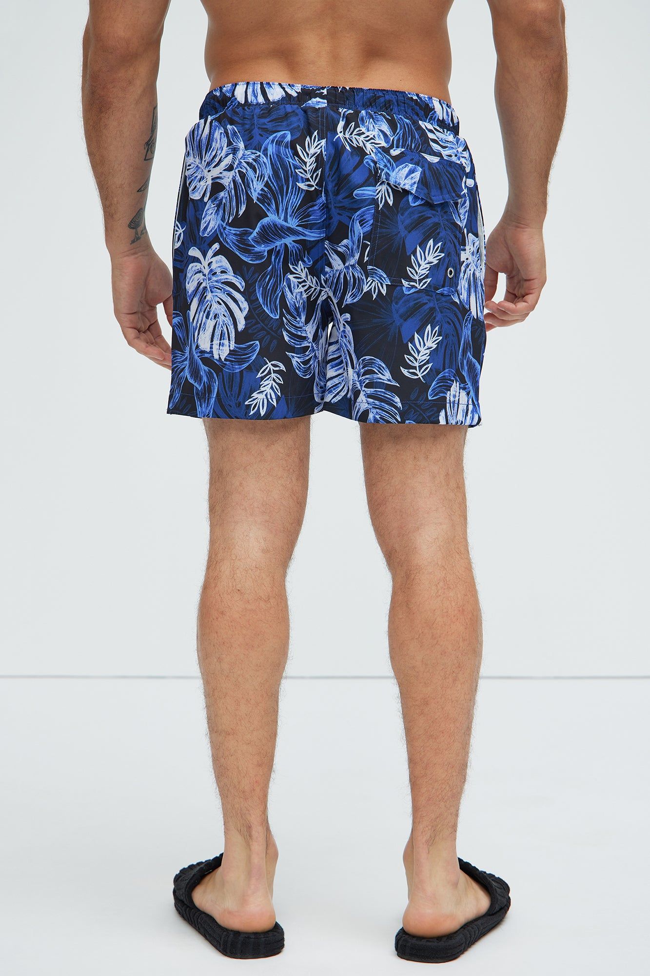 Palm Sketches Swim Trunks - Navy sold by Fashion Nova product image thumbnail 4