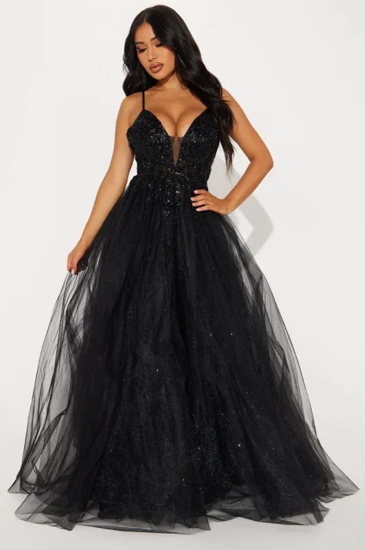 Fairy Tale Princess Maxi Dress - Black sold by Fashion Nova